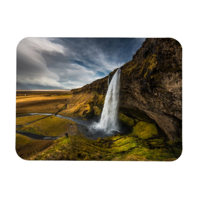 Magnet Flexible Vue magnifique du paysage de Seljalandsfoss (Horizontal)