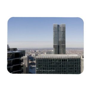 Magnet Flexible Vue panoramique aérienne large de Chicago, avec