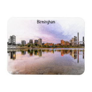Magnet Flexible Vue panoramique de Birmingham Angleterre