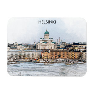 Magnet Flexible Vue panoramique de Helsinki Finlande