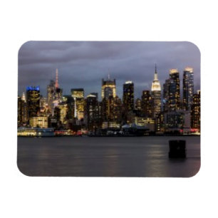 Magnet Flexible Vue panoramique de Manhattan en début de soirée