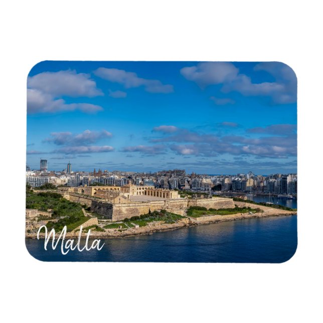 Magnet Flexible Vue panoramique de Sliema à Malte (Horizontal)