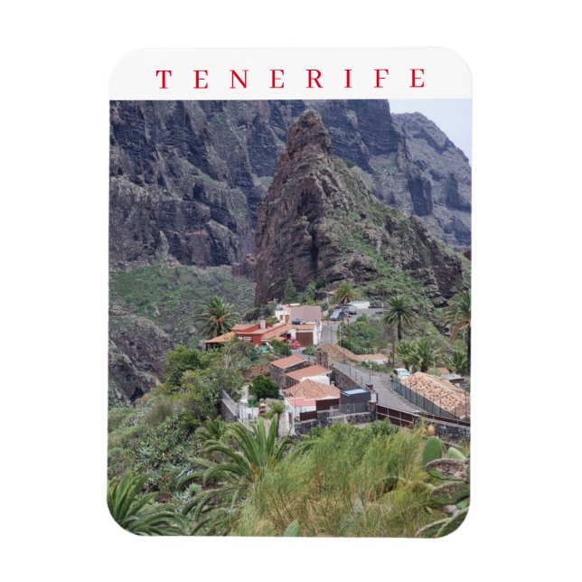 Magnet Flexible Vue panoramique de Tenerife Masca réfrigérateur ai (Vertical)