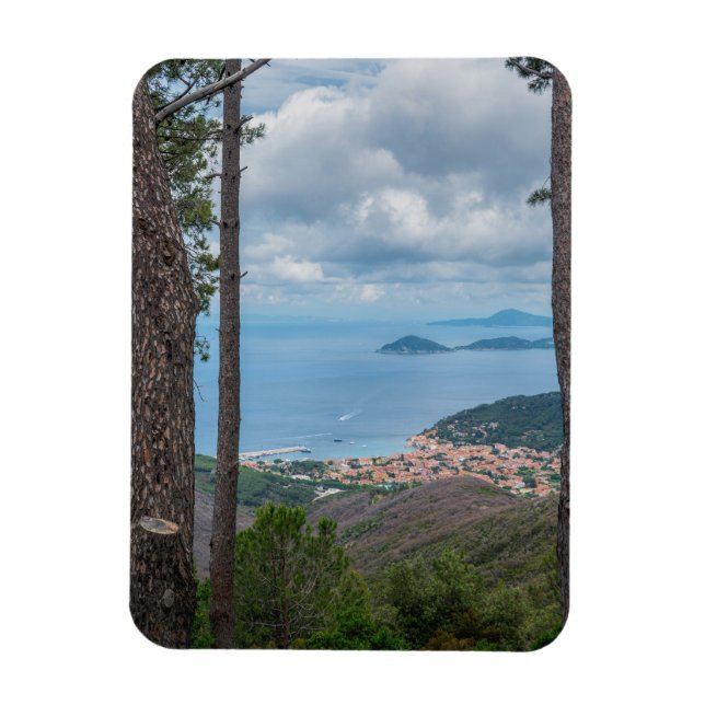 Magnet Flexible Vue pittoresque sur Marciana, Elba (Vertical)