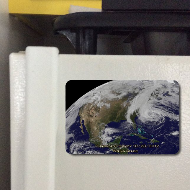 Magnet Flexible Vue satellite de l'ouragan Sandy (Satellite View of Hurricane Sandy Flexible Magnet)
