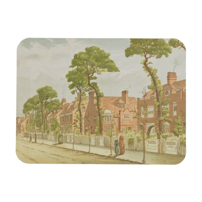 Magnet Flexible Vue sur Bedford Park, 1882 (litho couleur) (Horizontal)