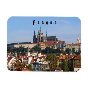 Magnet Flexible Vue sur la vieille ville et le château de Prague,