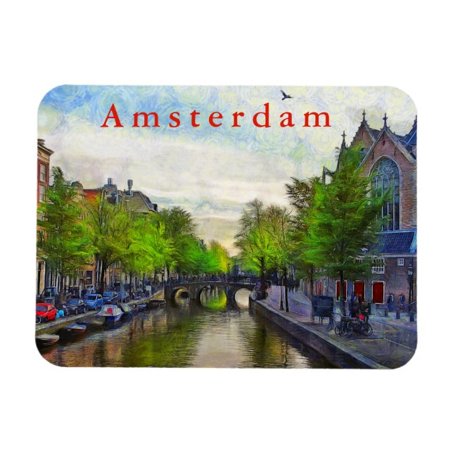 Magnet Flexible Vue sur le canal près d'Oudekerk. (Horizontal)