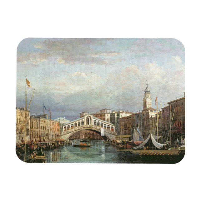 Magnet Flexible Vue sur le pont du Rialto à Venise (Horizontal)