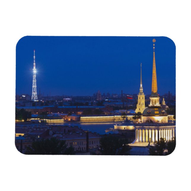 Magnet Flexible Vue surélevée de la tour de télévision (Horizontal)