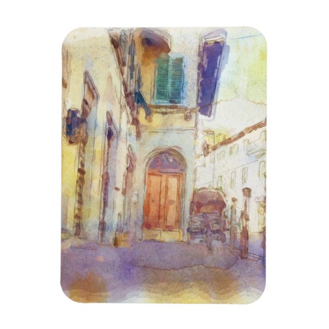 Magnet Flexible Vues de Florence en aquarelle artistique (Vertical)
