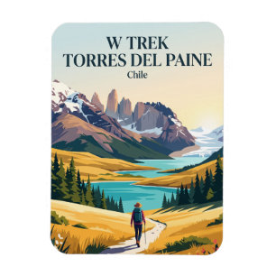 Magnet Flexible W Trek Torres del Paine Chili