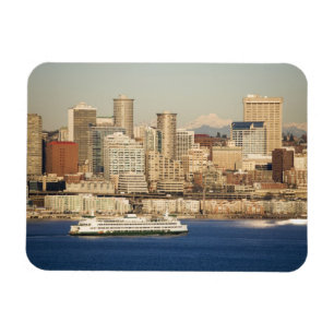 Magnet Flexible WA, Seattle, panorama de Seattle et Elliott Bay