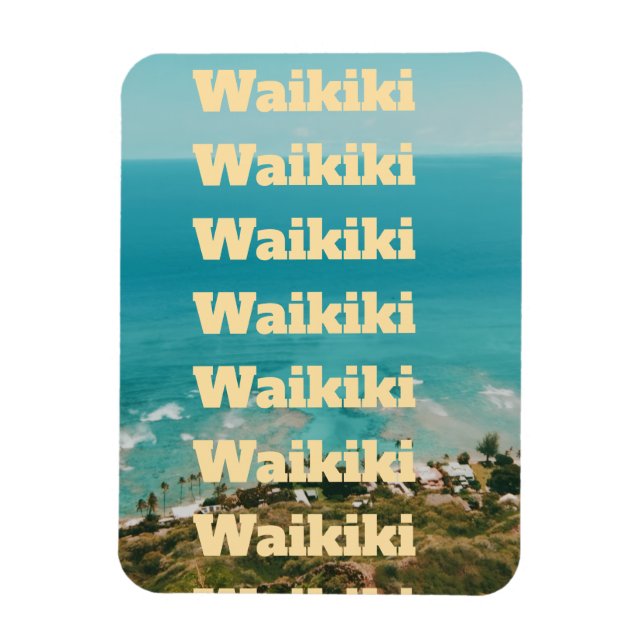 Magnet Flexible Waikiki, Honolulu, Oahu, Hawaï (Vertical)