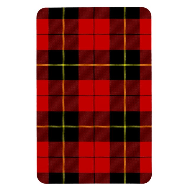 Magnet Flexible Wallace tartan rouge noir plaid (Vertical)