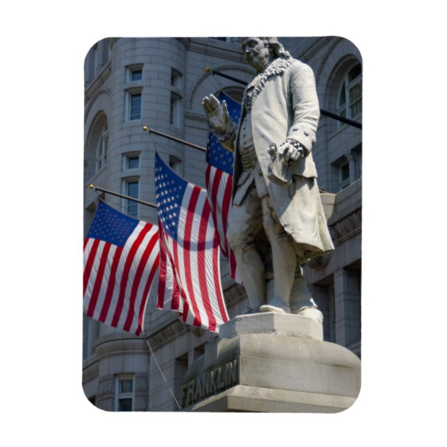 Magnet Flexible Washington, DC, statue de Benjamin Franklin (Vertical)