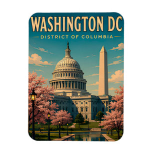 Magnet Flexible Washington DC USA Souvenir de monument 