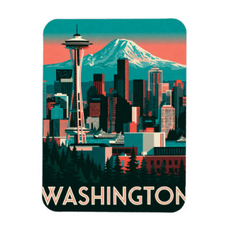 Magnet Flexible Washington États-Unis Seattle Pacifique Nord-Ouest