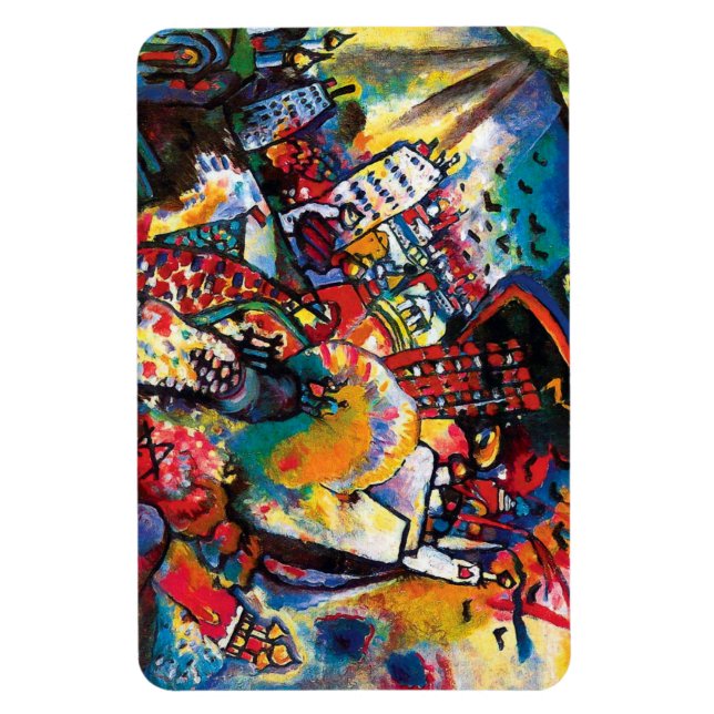 Magnet Flexible Wassily Kandinsky - Art Abstrait Cityscape de Mosc (Vertical)