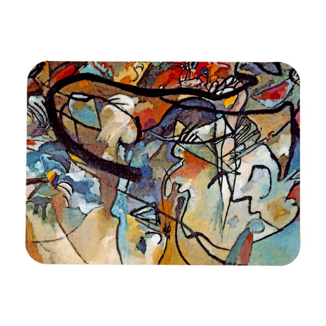 Magnet Flexible Wassily Kandinsky - Composition cinq art abstrait (Horizontal)