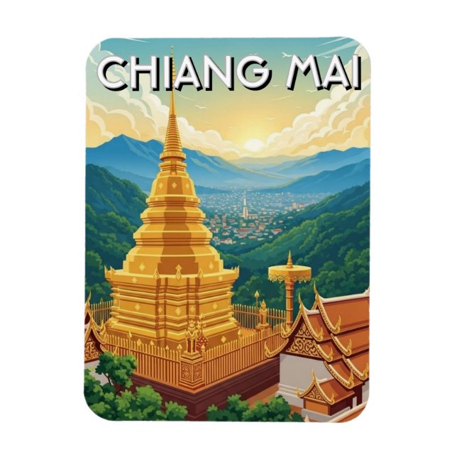Magnet Flexible  Wat Phrathat Doi Suthep Chiang Mai Thaïlande (Vertical)