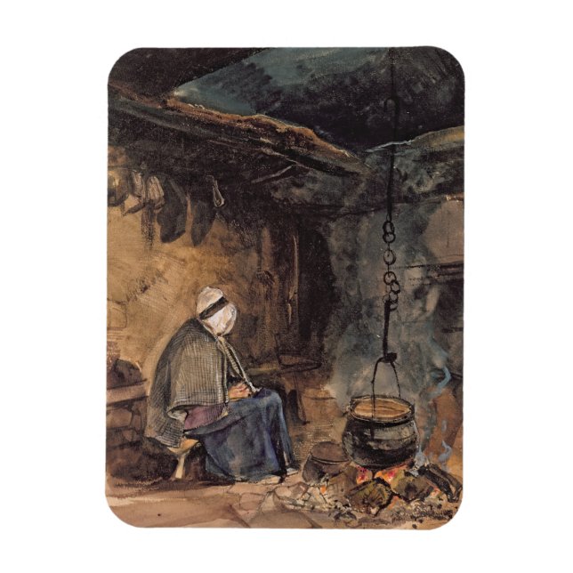 Magnet Flexible Watching the pot boil - a cottage interior (Vertical)