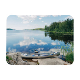 Magnet Flexible Water Canoe on Lake in Sweden