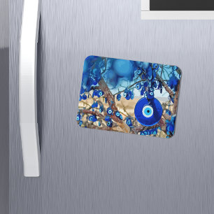 Magnet Flexible Watercolor of Tree Decorated with Nazars