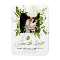 Watercolor Wild Green Foliage Photo Enregistrer la