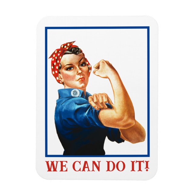 Magnet Flexible We Can Do It Rosie the Riveter Women Power WWII  (Vertical)