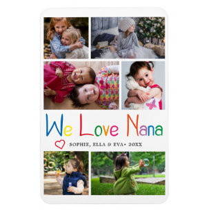 Magnet Flexible We Love Nana Photo Collage