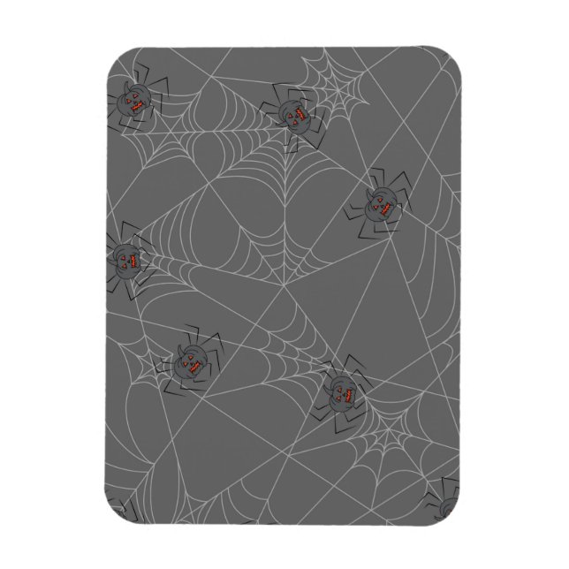 Magnet Flexible Web et citrouilles d'araignées d'Halloween (Vertical)