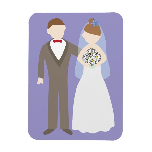 Magnet Flexible Wedding Couple (Vertical)