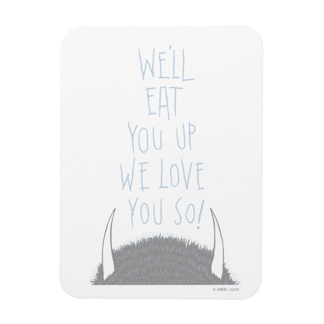 Magnet Flexible We'll Eat You Up We Love You So! - Bleu (Vertical)