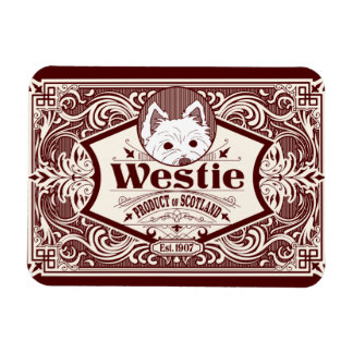 Magnet Flexible Westie antique produit écossais