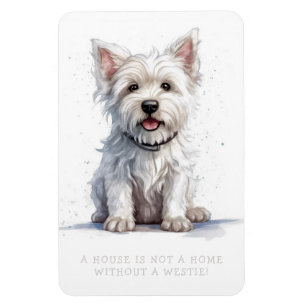 Magnet Flexible Westie Cheeky Cute Adorable