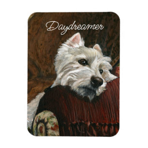 Magnet Flexible Westie sur canapé