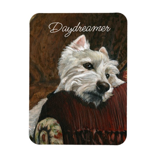 Magnet Flexible Westie sur canapé (Vertical)