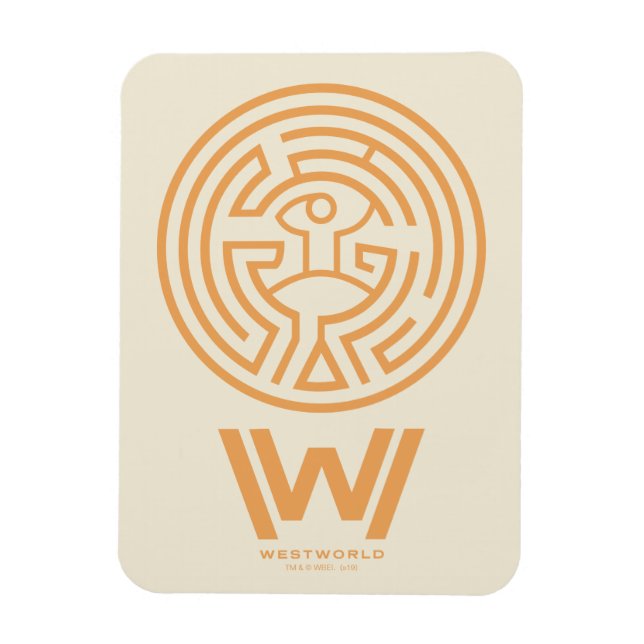 Magnet Flexible Westworld | Le symbole Maze (Vertical)