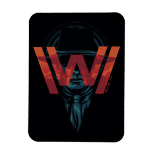 Magnet Flexible Westworld   L'homme en noir logo graphique