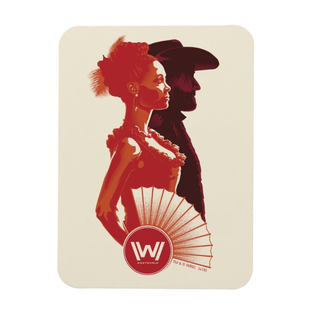 Magnet Flexible Westworld | Portrait du crayon maeve et hector (Vertical)