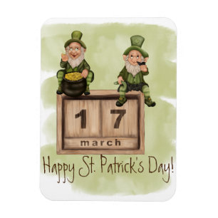 Magnet Flexible Whimsical Leprechauns St. Patrick's Day