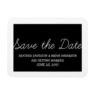 Magnet Flexible Whimsy Save the Date Magnet, Black