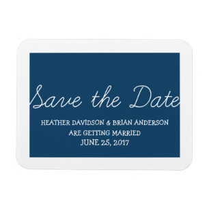 Magnet Flexible Whimsy Save the Date Magnet, Blue