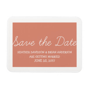 Magnet Flexible Whimsy Save the Date Magnet, Orange