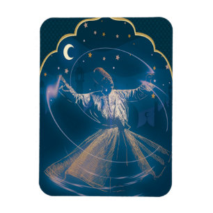 Magnet Flexible Whirling Dervish Gold Blue peinture numérique