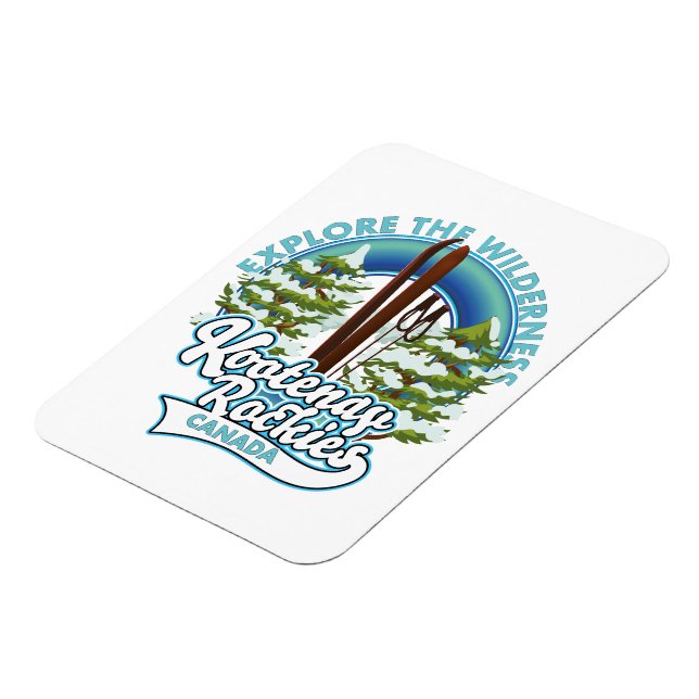 Magnet Flexible Whistler Canada, explorer la nature, logo ski M (Côté Gauche)
