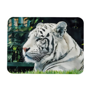 Magnet Flexible White Majesty - La faune du tigre au repos