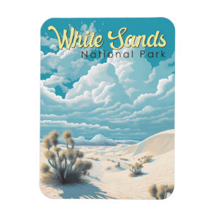 Magnet Flexible White Sands National Park Travel Art Vintage