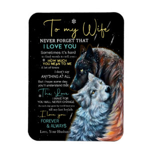 Magnet Flexible Wife Lovers   À ma femme N'oublie jamais que je t'